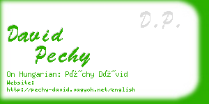 david pechy business card